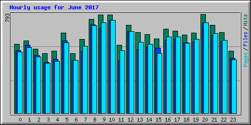 Hourly usage for June 2017